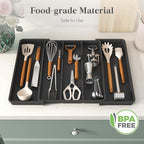 Lifewit Utensil Organizer for Kitchen Drawers, Expandable Cooking Utensil Tray - Image 9