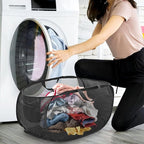 4 Pack Pop-Up Mesh Laundry Basket, Open Collapsible Laundry Baskets - Image 6