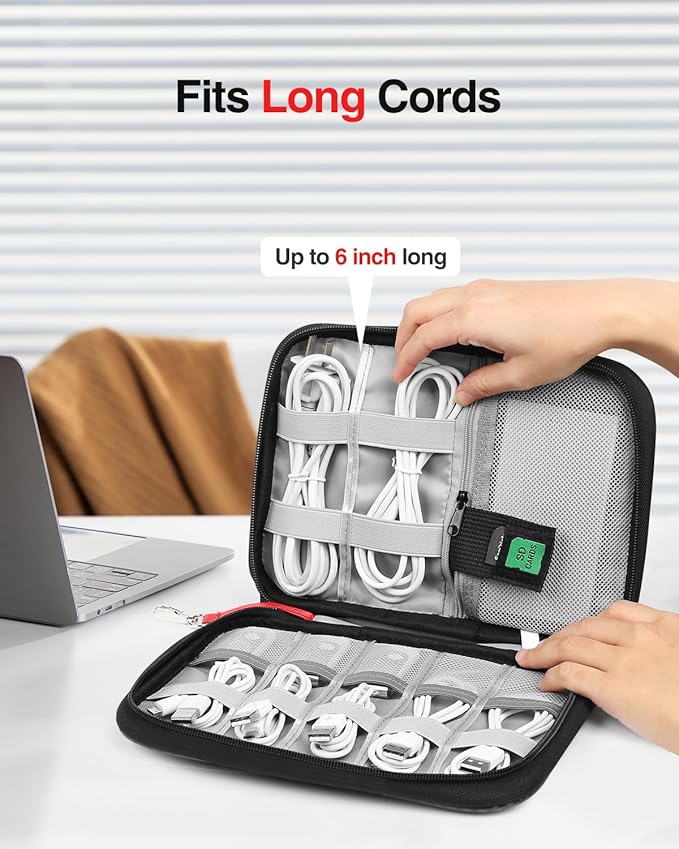 Luxtude Cable Organizer Bag, Travel Cord Organizer Bag, Electronic Organizer - Image 5