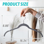 Premium Velvet Shirt Hangers 50 Pack, Space-Saving Non-Slip Felt Hanger - Image 6