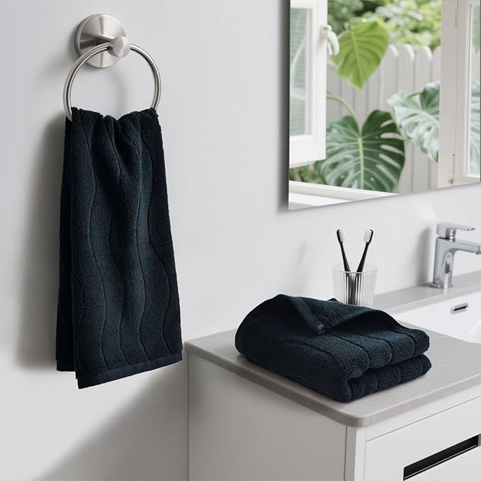 Hand Towels with Wavy Jacquard - Image 3