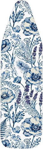 Blue Floral Print Ironing Board Cover Heavy Duty Thick Padding Iron Board - Image 7