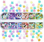 Rabbit Nail Art Glitter Sequins, 3D Animal Rabbits Nail Flakes Designs - Image 6