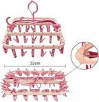 Sock Dryer with pegs for Washing line with 32 Clips and 360° Suitable for Socks - Image 2