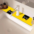 Cute Black Cat Head Kitchen Sink Splash Guard Mat Absorbent Fast Drying Mat - Image 2