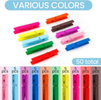 50PCS Colored Wooden Clothespins, 2.9inch 10 Color Clothes Pins - Image 3