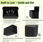 TARKARI 100 Gallon Lockable Resin Deck Box, Waterproof & UV-Resistant Outdoor Storage Box for Outdoor Cushion Storage, Garden Tools & Pool Accessories Storage, Black - Image 6