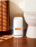 Bathroom Trash Can with Lid, Slim 2.3 Gallon Vacuum adsorption Garbage Bin - Image 6