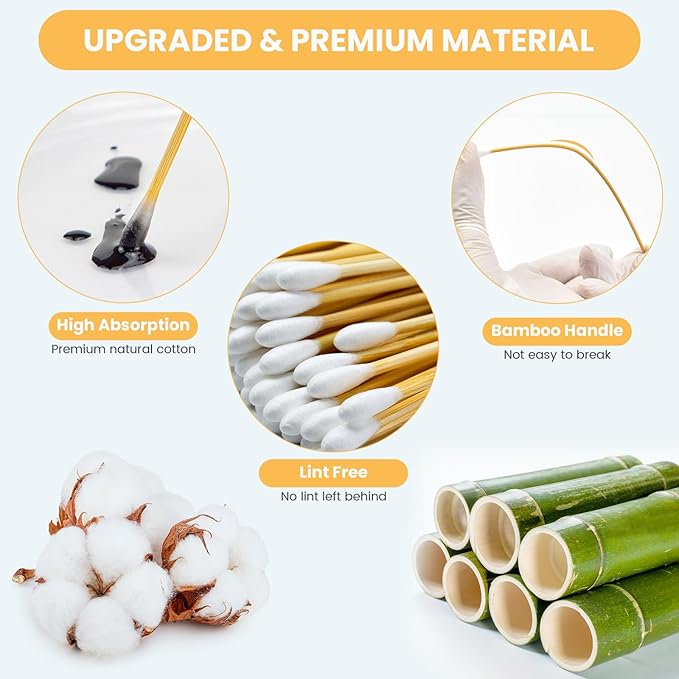 500PCS 6" Cotton Swabs in Storage Box - Image 3