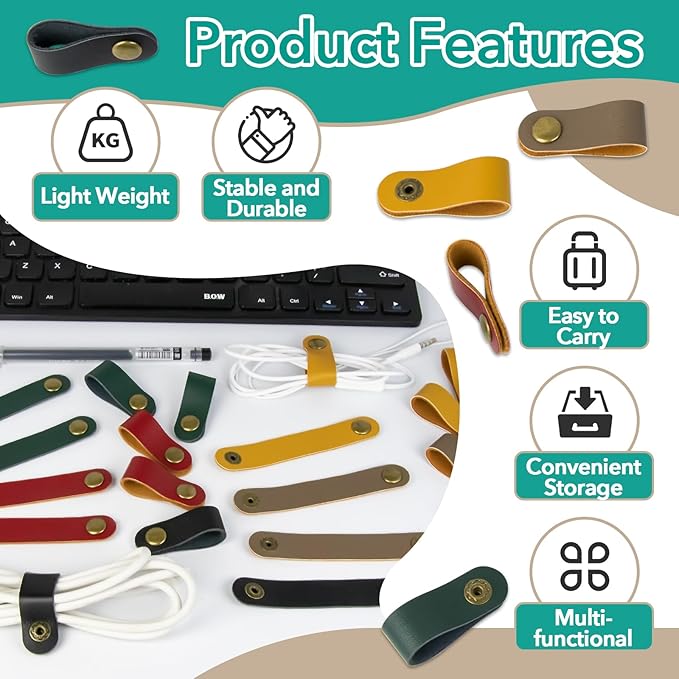 20 Pcs Leather Cord Organizer - Image 4