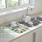 Christmas Dish Drying Mat for Kitchen Counter 2 Pack - Image 2
