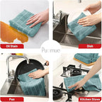 Microfiber Kitchen Towels and Dishcloths Set, 26 X 18 Inch and 12 X 12 Inch - Image 3