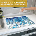 Winter Blue Gnome Dish Drying Mat - Image 7