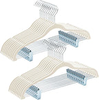 HOUSE DAY Velvet Hangers with Adjustable Clips 20 Pack, Non-Slip Suit Organizer by HOUSEDAY