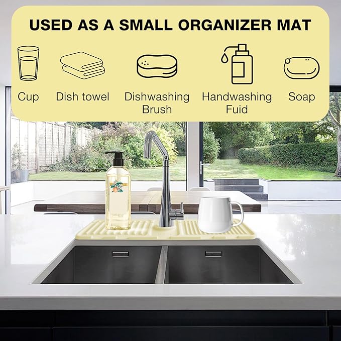 Faucet Mat for Kitchen Sink – Adjustable Silicone Sink Splash Guard - Image 4