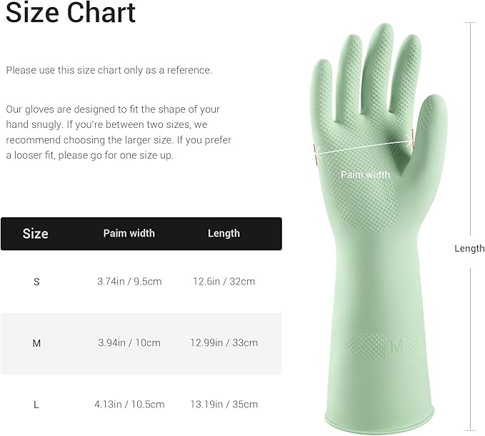 ThxToms 4 Pairs Reusable Rubber Gloves, 10mil Thick Heavy Duty Dishwashing & - Image 7