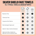 PEACE OUT Silver Shield Face Towels, Disposable Facial Towels - Image 4