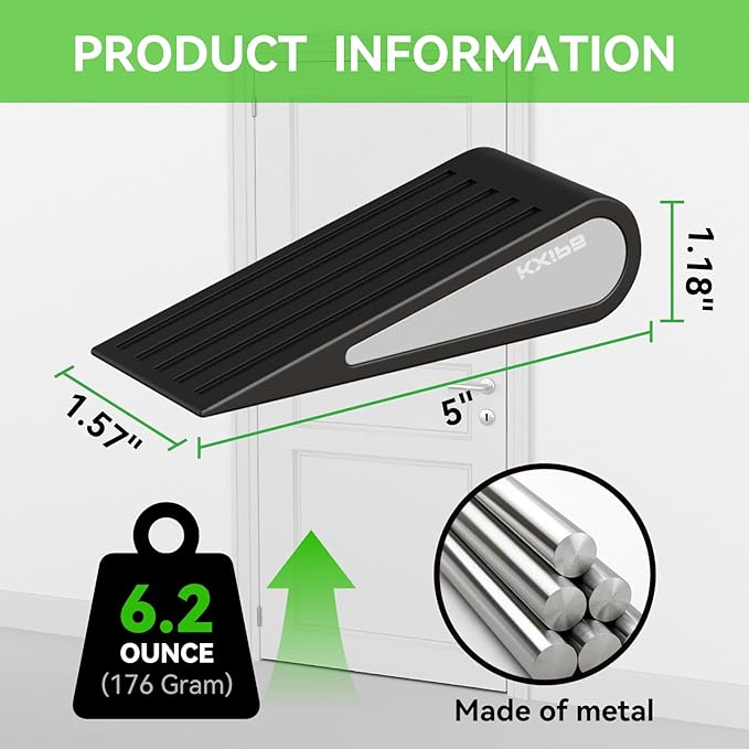2 Pack Rubber Door Stopper Wedge - Image 2