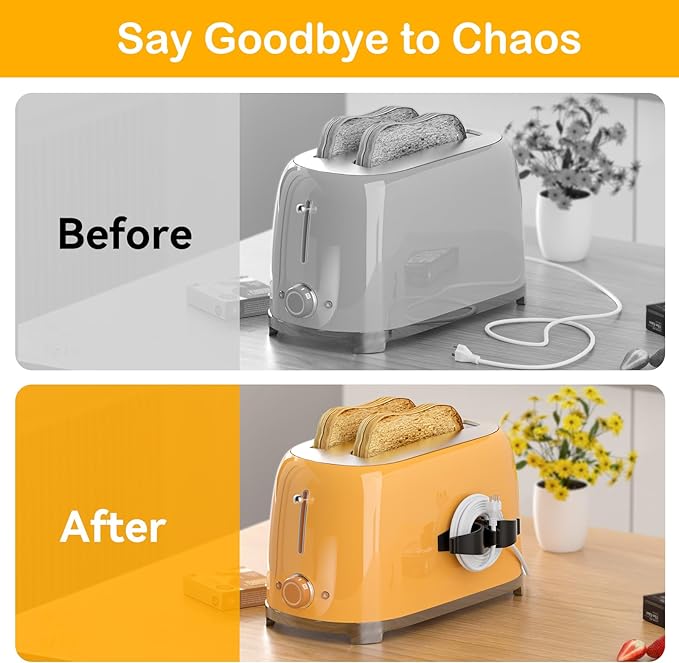 Cord Organizer for Kitchen Appliances-6 Pack, Appliance Cord Organizer stick on - Image 4