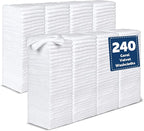 Coral Velvet Washcloths Bulk -240 Pack, Highly Absorbent and Soft White Face by TEAWOO