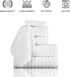 Classic Turkish Towels CTT Luxury 6 Piece Towel Set, 100% Turkish Cotton - Image 4