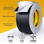 LLPT Aluminum Black Foil Tape 2 Inches x 55 Yards 3.94 Mil Heavy Duty Adhesive - Image 3
