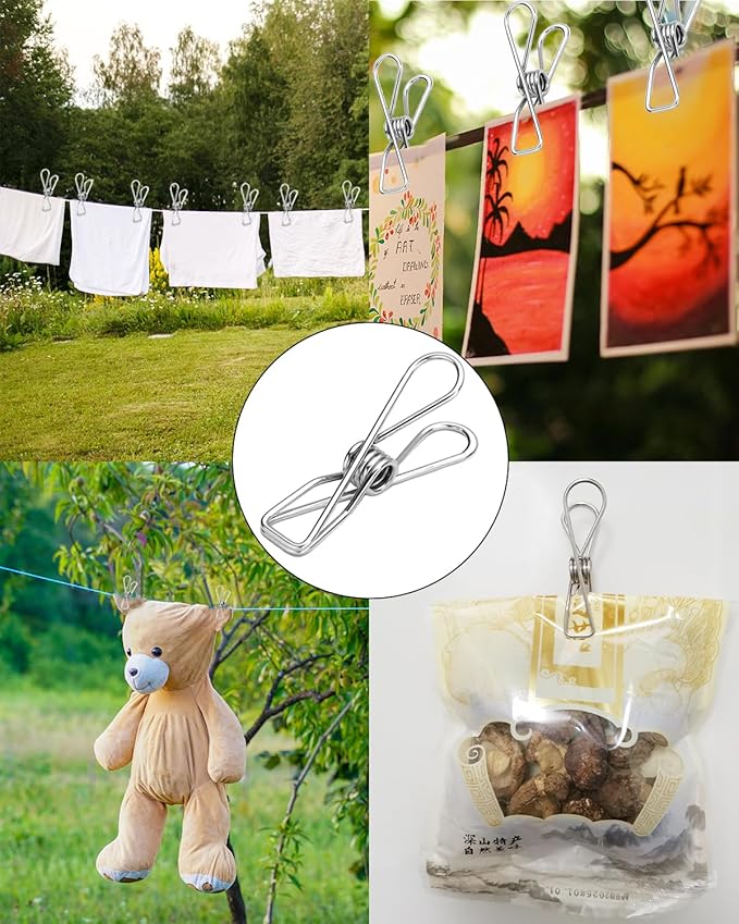 20 PCS Metal Clothes Pins Heavy Duty - Image 6