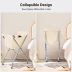 ELYKEN Laundry Cart with Wheels, 32”H Easy Rolling Laundry Hamper with - Image 5