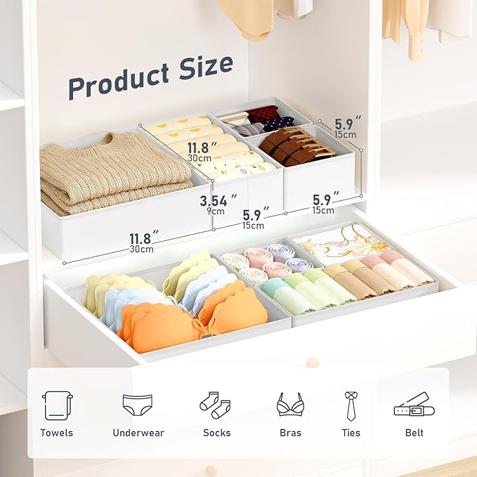 DIMJ Drawer Organizer Clothes 28 Pack - Image 2