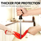 Vgo... 1-Pair Reusable Long Sleeve Thick Latex Dishwashing Gloves - Image 2