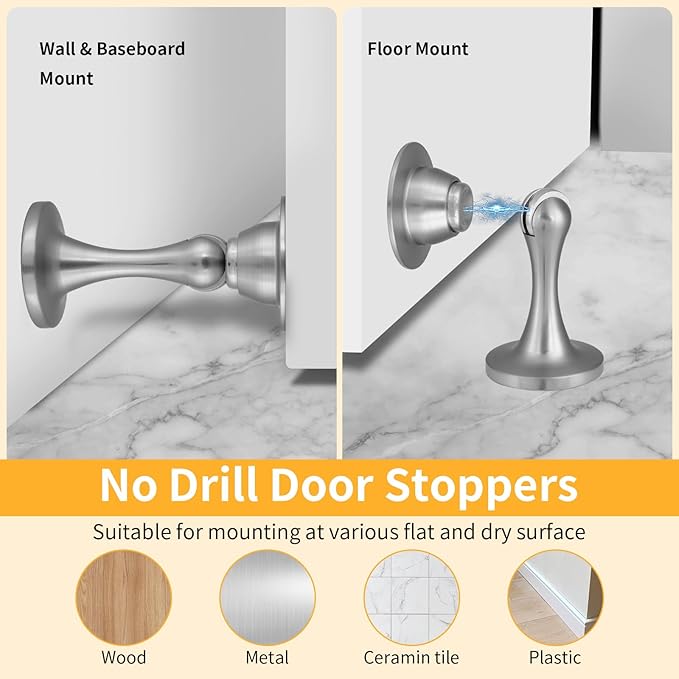 Bak Bo Magnetic Door Stopper, Strong Magnetic Door Holder Keep Door Open - Image 4