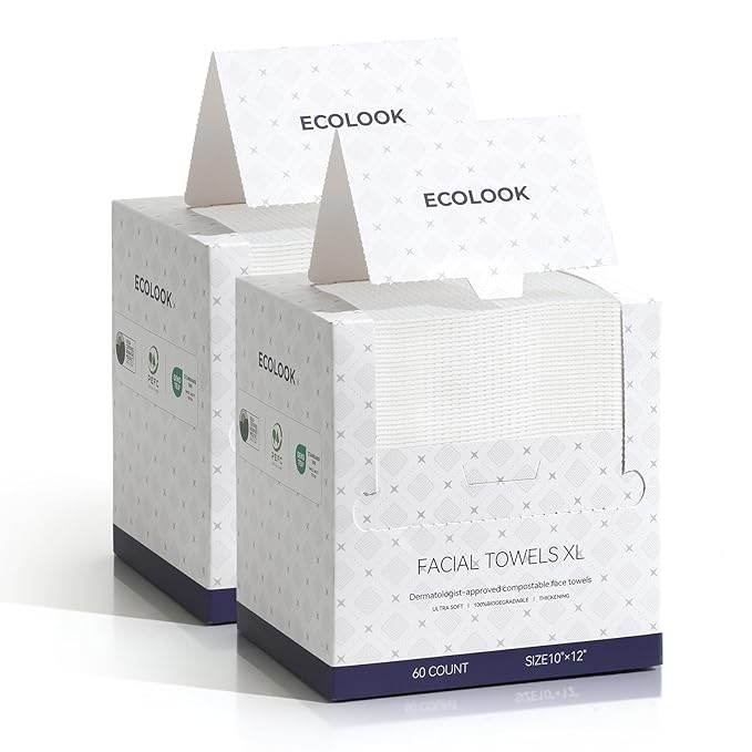 ECOLOOK Disposable Face Towel XL-10"x12" Upgraded Thick Facial Towels, Ultra by Unknown