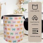Colorful Bow Foldable Laundry Hamper - Image 7