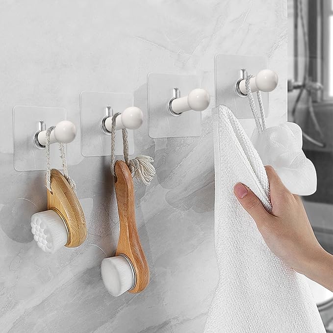 10Pcs Wood Wall Hooks, Natural Wooden Coat Hooks Wall Mounted, Rustic - Image 7
