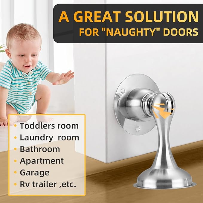 ​YDAJIURI 2Pack Magnetic Door Stop No Drilling Door Stop - Image 5