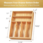 Umilife Kitchen Drawer Organizer, 12 Inch Silverware Utensil Tray Holder - Image 5