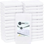 24 Pcs White 16x27 Inch Cotton Blend Economy Hand Towels Salon/Gym/Hotel Super by GOLDTEXTILES