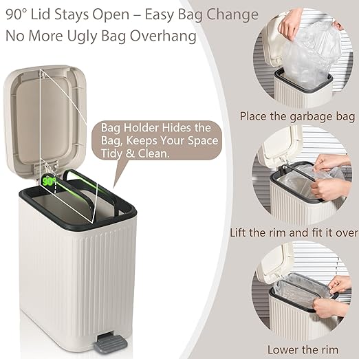 rejomiik Small Bathroom Trash Can - Image 5