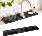 Faucet Mat for Kitchen Sink, Snap-On Design & 7°slope Fast Drain, Folding Sink by ZJWZLG