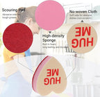 Heart Shaped Sponge with Words, Dual-Sided Kitchen Scrubber - Image 3