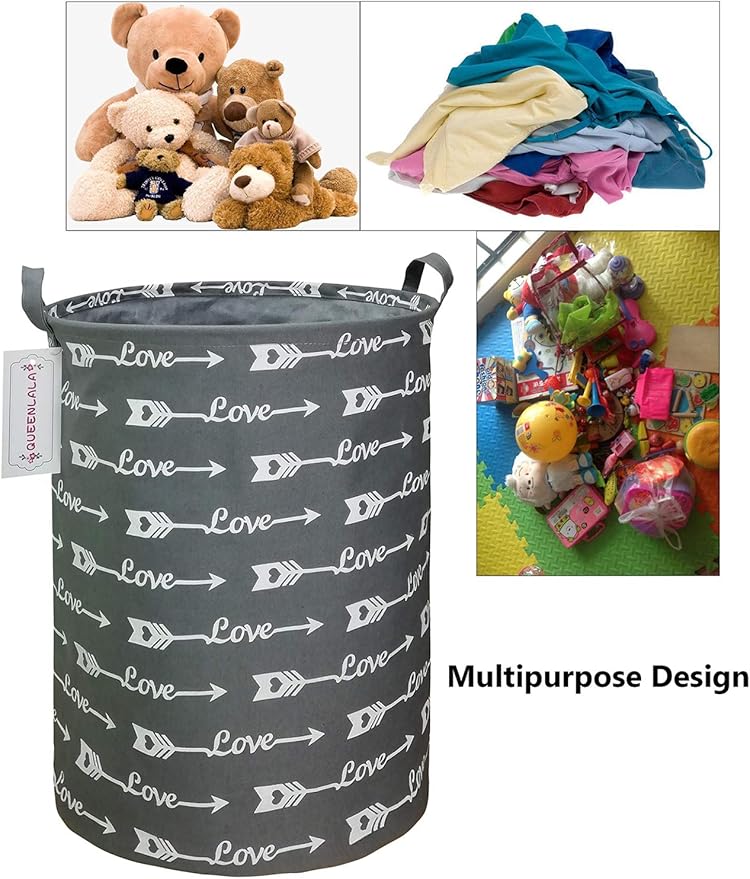 QUEENLALA Large Storage Basket, Laundry Hamper/Bathroom/Home Decor/Collapsible - Image 8