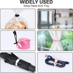 32Pcs Silicone Cable Ties, Data Cable Organizer Silicone Cable Straps Cord Ties - Image 7