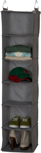 Household Essentials 6-Shelf Linen Hanging Closet Organizer - Image 5