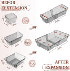 20 Pcs Clear Drawer Organizer, Adjustable Drawer Storage Box, 3-Size Desk - Image 2