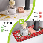 Chrismas Sink Splash Guard Faucet Mat Christmas Absorbent Fast Drying Mat Sink - Image 6