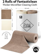 Fantasticlean Microfiber Cleaning Cloth Roll -60 Pack, Tear Away Microfiber - Image 7