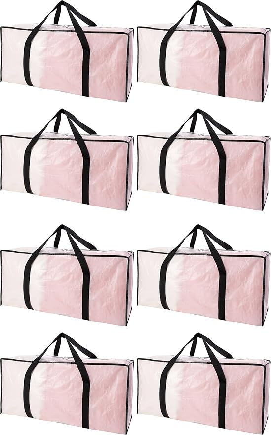 Extra Large Moving Bags with Zippers & Carrying Handles, Heavy-Duty Storage Tote by PANDA+JOYS