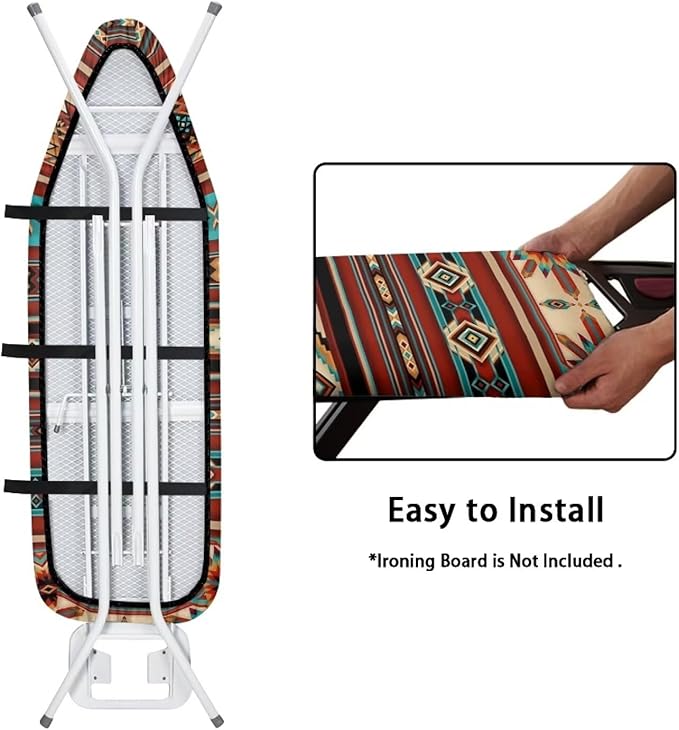 GLENLCWE Tribal Native Aztec Stripe Ironing Board Cover, South Style Iron Pad - Image 4