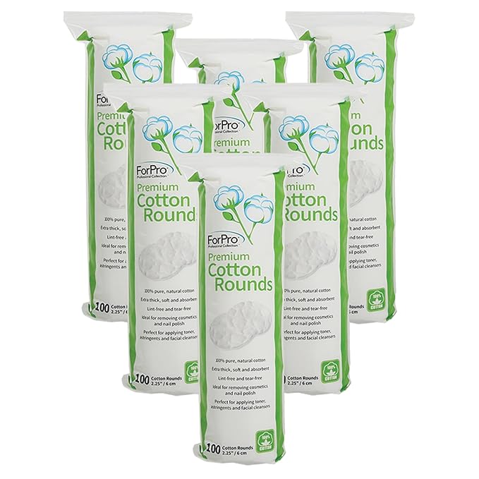 ForPro Professional Collection Premium Cotton Rounds, 100% Cotton, Non-Tearing by ForProProfessionalCollection