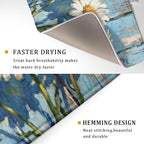 Daisy Floral Dish Drying Mat for Kitchen Counter 18x24 Spring Summer Theme - Image 3